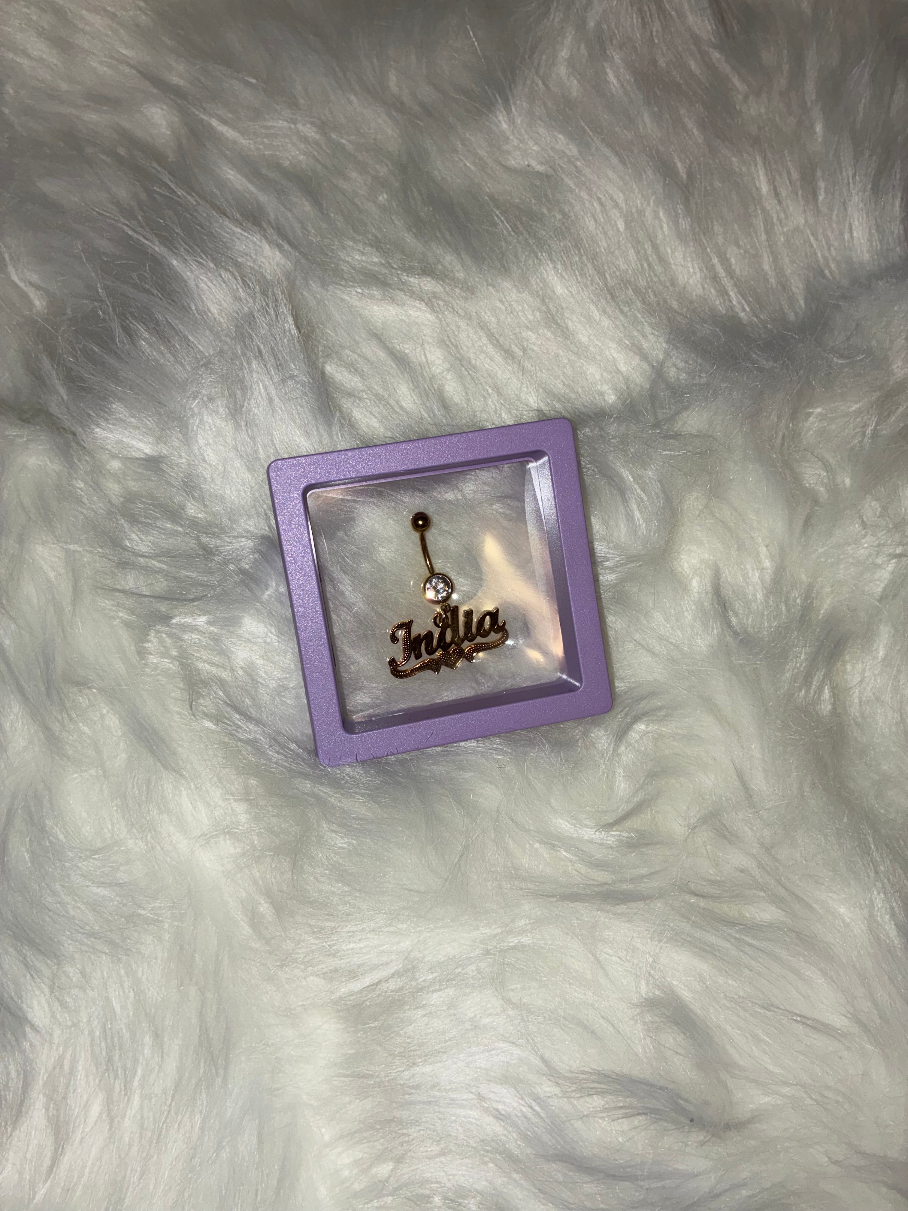 CUSTOM NAME BELLY RING