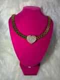 ICED OUT HEART ROLEX NECKLACE