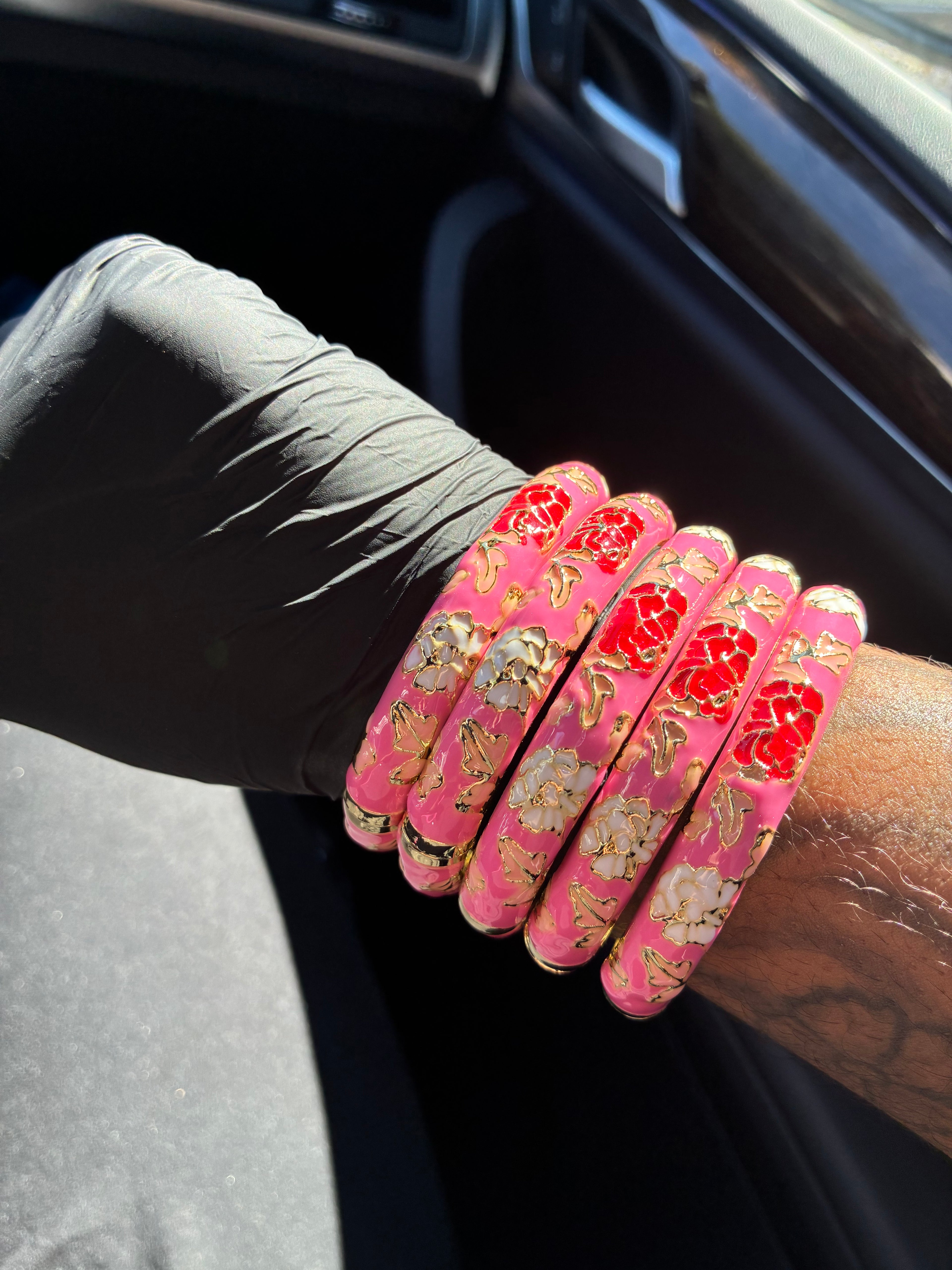 PINK FLOWER BANGLE