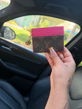 PINK LV CARDHOLDER