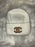 WHITE CC BEANIE