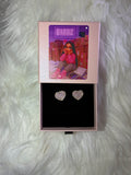 PINK HEART STUDS