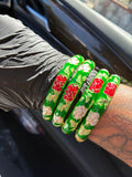 GREEN FLOWER BANGLE