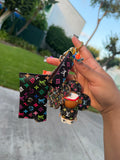 BLACK CONFETTI LV KEYCHAIN