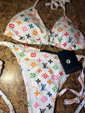 WHITE LV SWIMSUIT