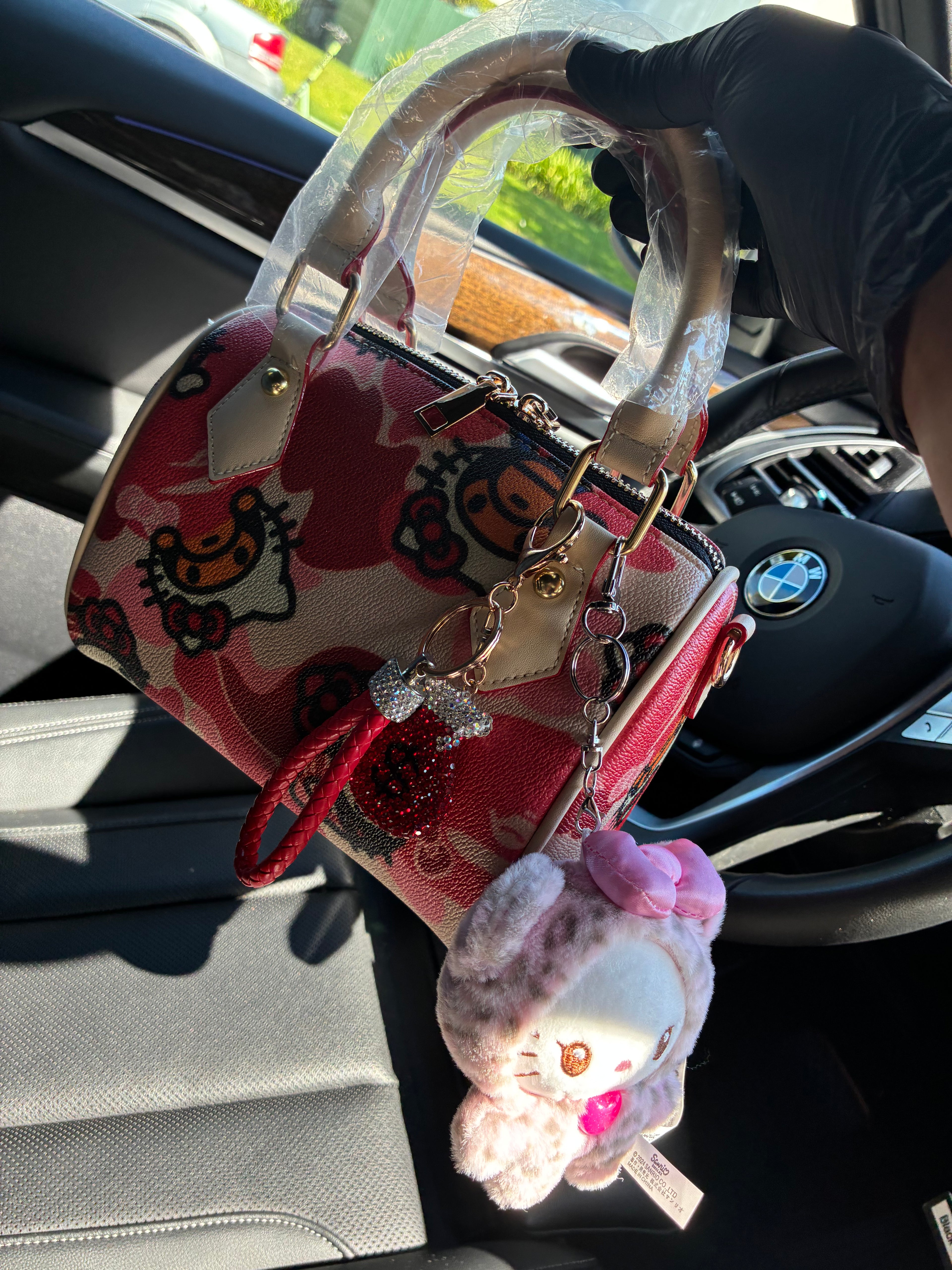 PINK/RED HK PURSE
