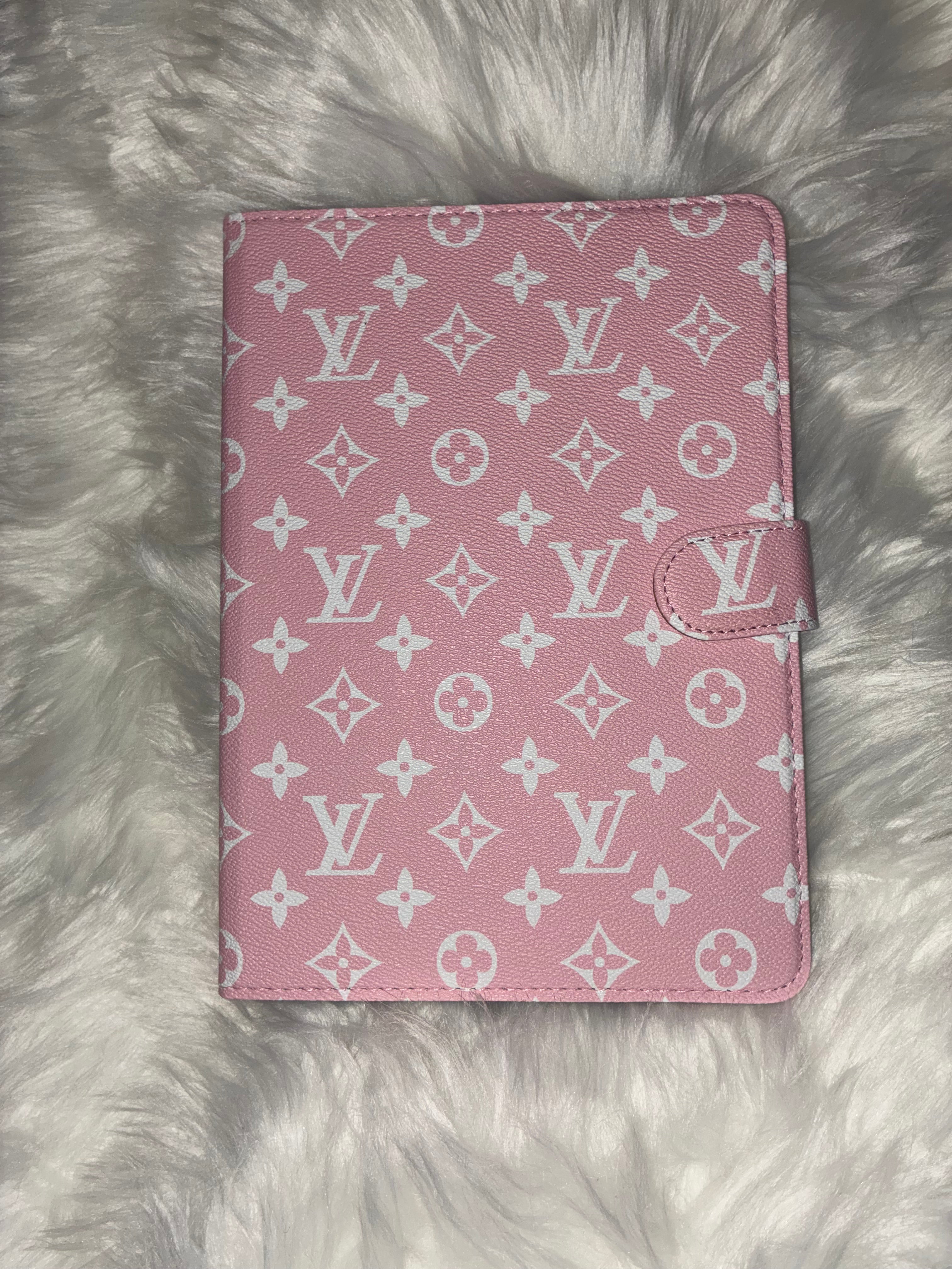 PINK/WHITE LV IPAD CASE